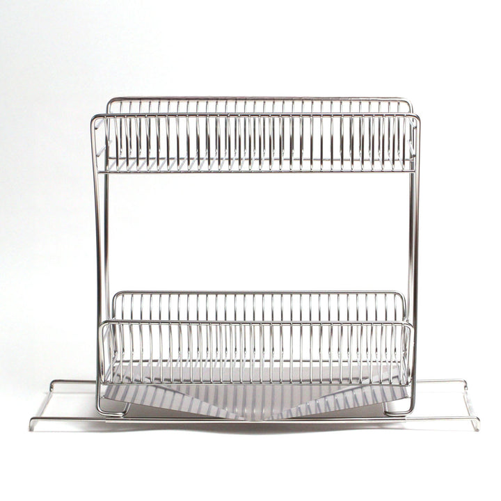 水切りかご18-8ステンレス製水切りラック2段スリムサスティナ