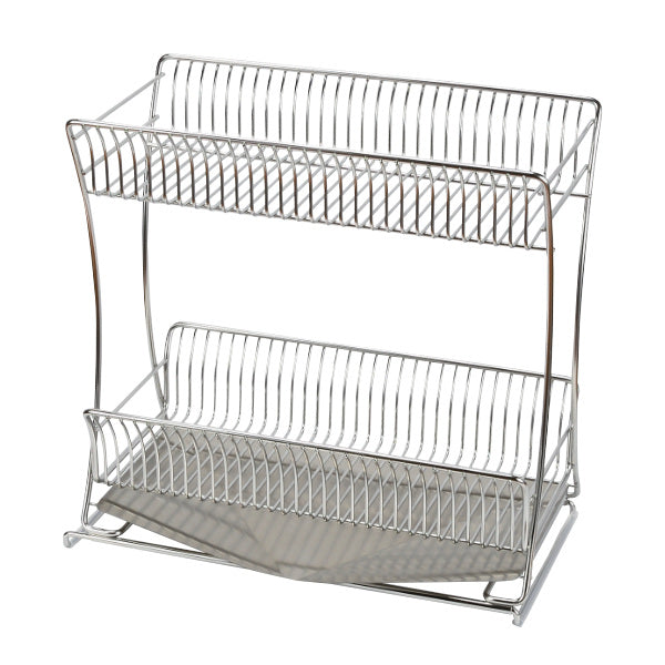 水切りかご18-8ステンレス製水切りラック2段スリムサスティナ