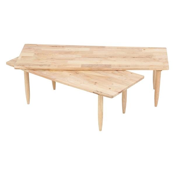 センターテーブル幅約120～200cm木製ツインローテーブル
