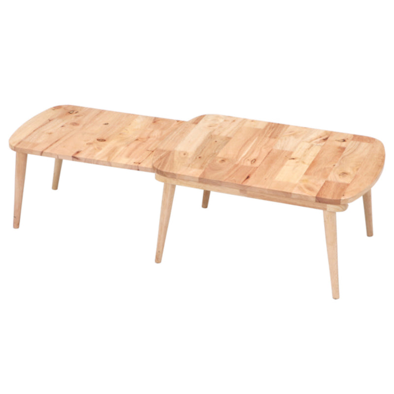 センターテーブル伸縮式幅約70～120cm木製ローテーブル