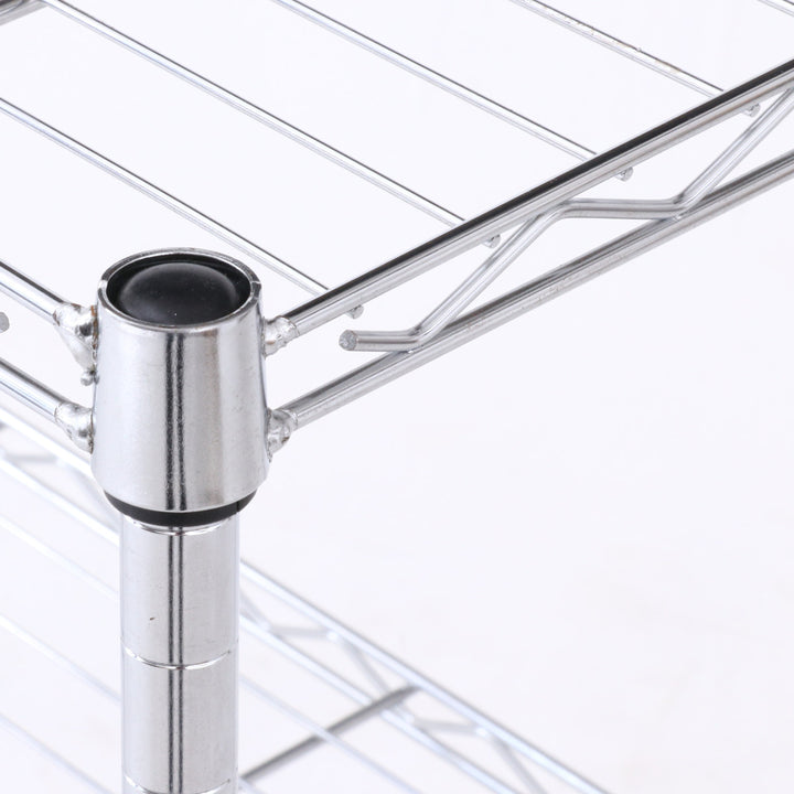 スチールラック幅90cm4段キャスター付メタルマルチシェルフ