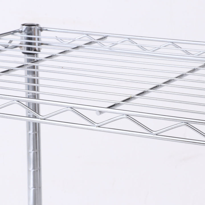 スチールラック幅90cm4段キャスター付メタルマルチシェルフ