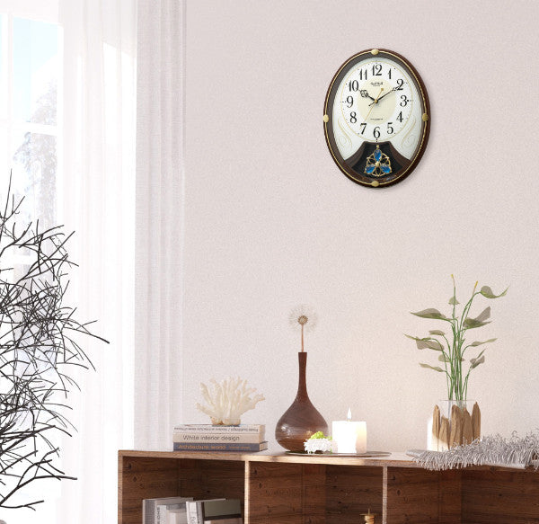 振り子時計スモールワールドリリィ電波時計6曲収録時計