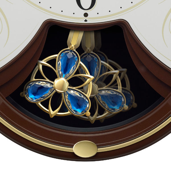 振り子時計スモールワールドリリィ電波時計6曲収録時計