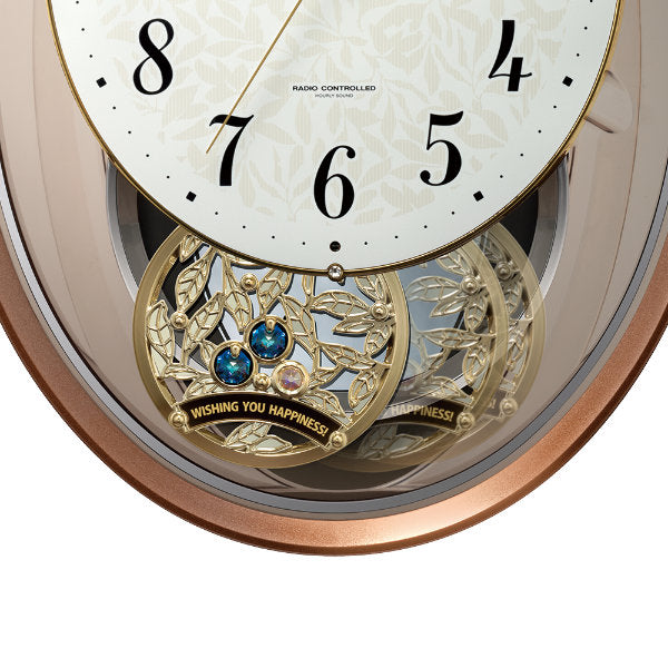 振り子時計スモールワールドエアルN18曲収録電波時計アミュージング時計