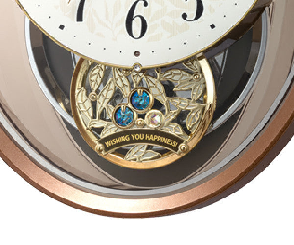 振り子時計スモールワールドエアルN18曲収録電波時計アミュージング時計