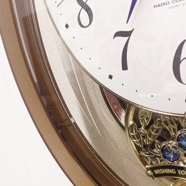 振り子時計スモールワールドエアルN18曲収録電波時計アミュージング時計