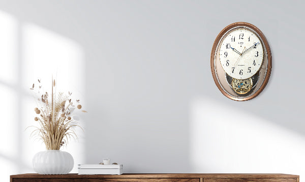 振り子時計スモールワールドエアルN18曲収録電波時計アミュージング時計