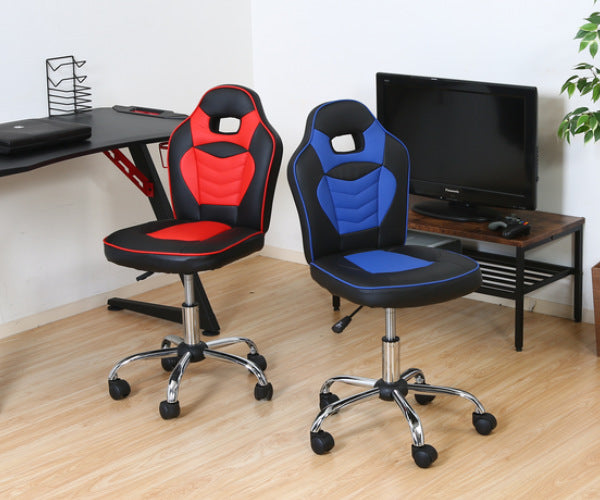 デスクチェア子供座面高44～52cm高さ調整レーシングチェア子供用キッズキャスターチェアチェア椅子