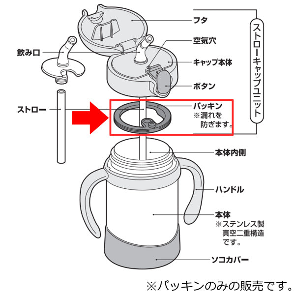 パッキンストローマグサーモスFJL-250DSFJL-250BFJL-350THERMOS