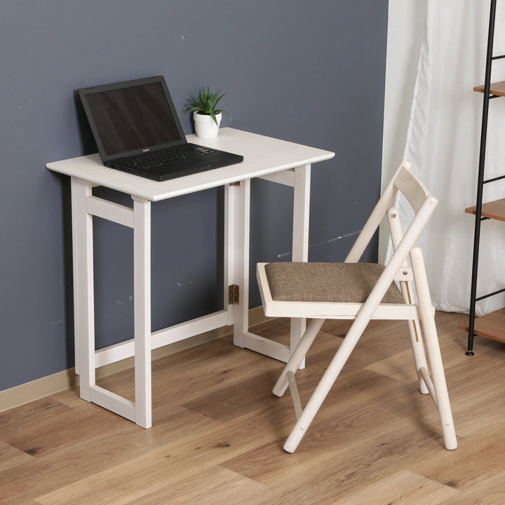 デスクチェア折りたたみ座面高43cm木製