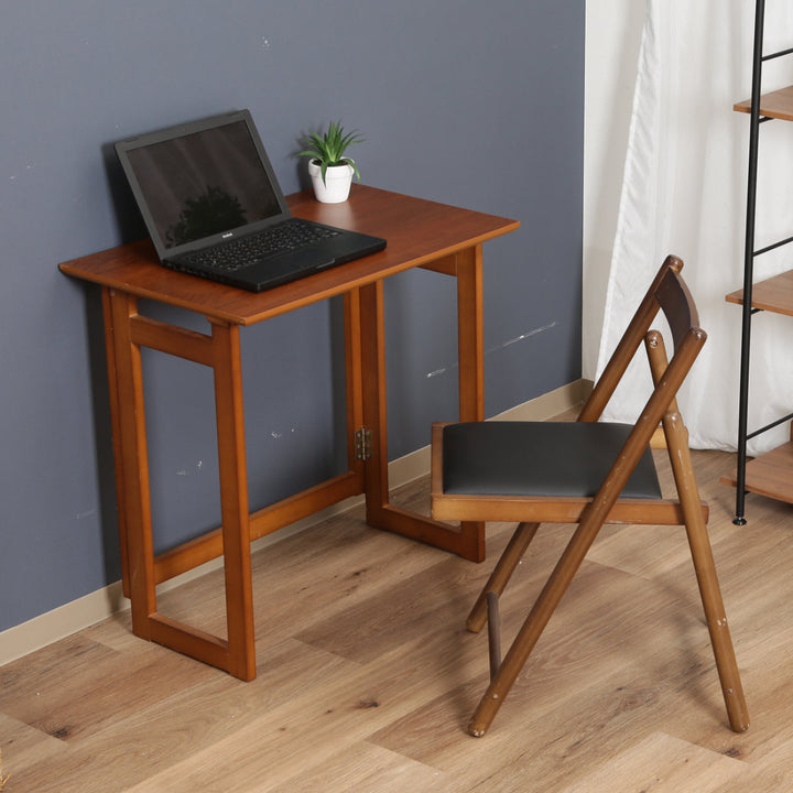 デスクチェア折りたたみ座面高43cm木製