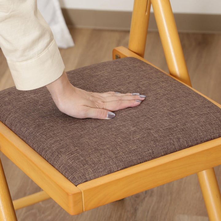 デスクチェア折りたたみ座面高43cm木製