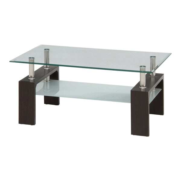 センターテーブル 幅100cm ガラス テーブル ガラス天板 ラック 収納