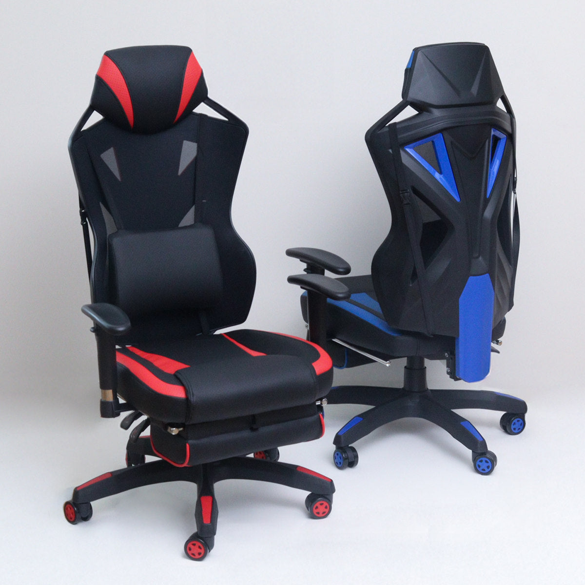 ゲーミングチェア 座面高42～49cm フットレスト 高さ調整