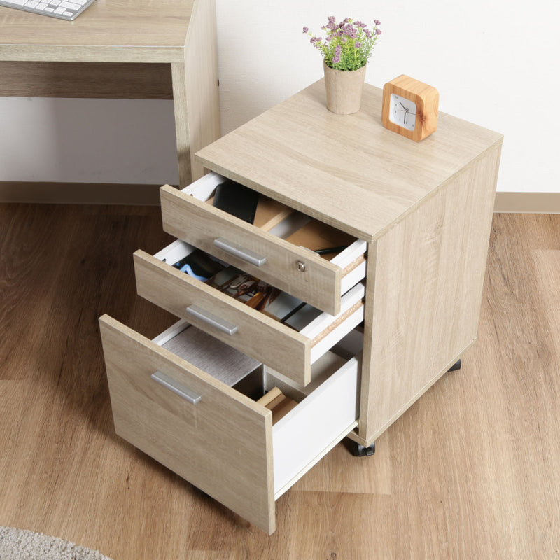 キズにも強い！デスク、チェスト2点セット