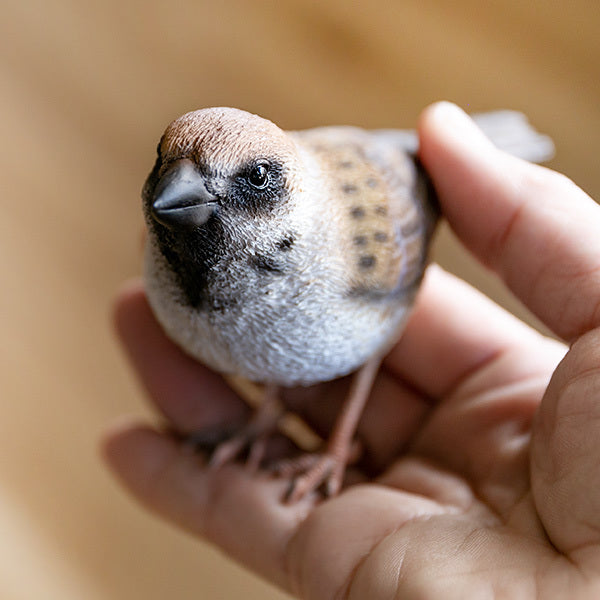 オブジェBIRDIEBILLスズメマグネット付き