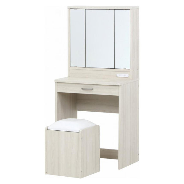 ドレッサー幅60cm三面鏡鏡台木目調