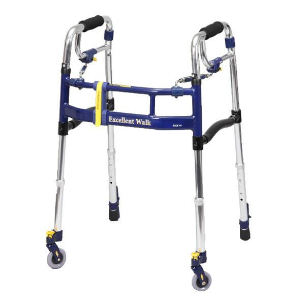 歩行器レギュラータイプ3インチ前輪折りたたみ幅調整高さ調整伸縮スライドフィットEX非課税