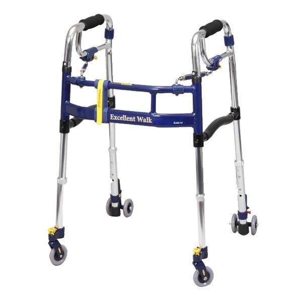 歩行器レギュラータイプ3インチ前後輪折りたたみ幅調整高さ調整伸縮スライドフィットEX非課税