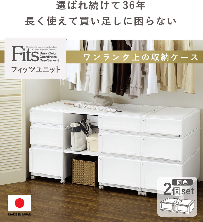 天馬公式】フィッツケース クローゼット L-53 3個セット カプチーノの