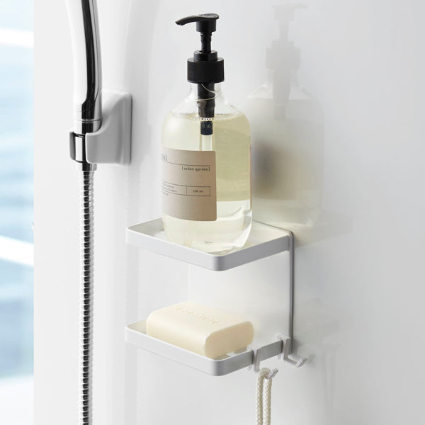 山崎実業MISTマグネットバスルームソープトレー2段ミスト