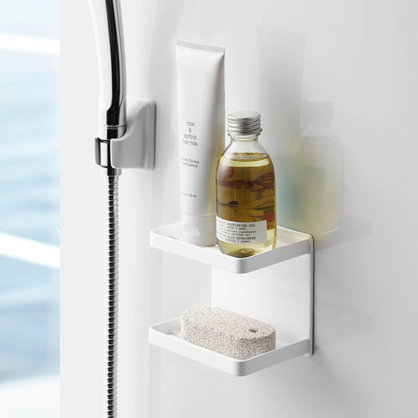 山崎実業MISTマグネットバスルームソープトレー2段ミスト