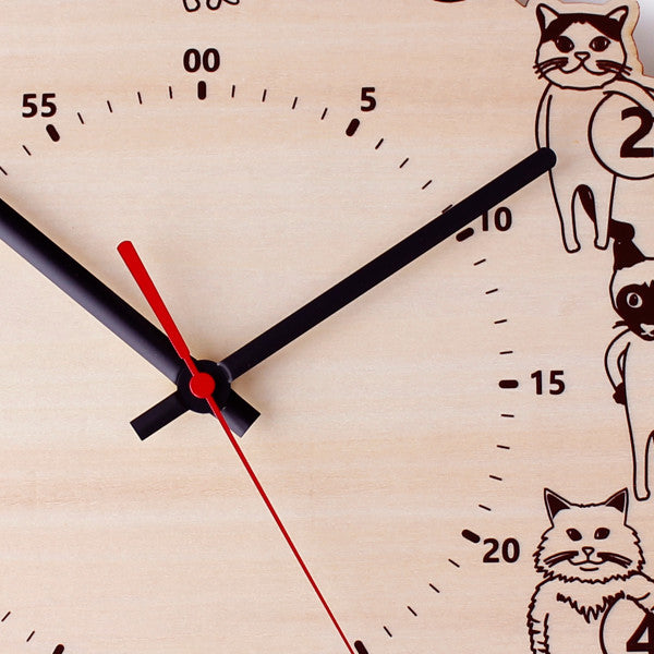 振り子時計ステップ秒針ヤマト工芸CATS掛け時計知育時計日本製