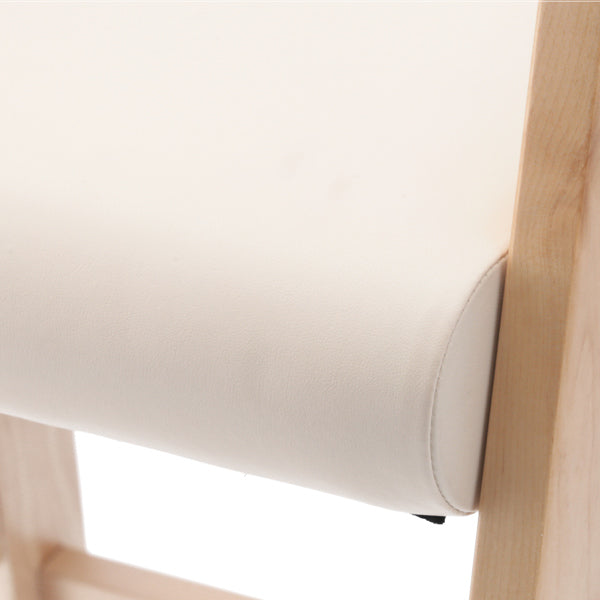 ベビーチェア幅35cm木製高さ調整キッズチェア椅子天然木合成皮革