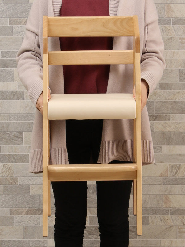 ベビーチェア幅35cm木製高さ調整キッズチェア椅子天然木合成皮革