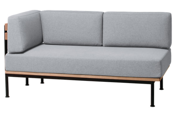 ソファグラムアームソファ右肘2人掛け木製天然木ファブリックスチール脚ひじ掛け