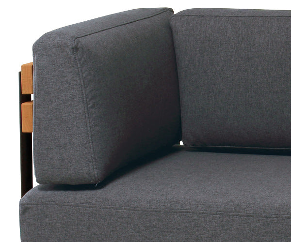 ソファグラムアームソファ右肘2人掛け木製天然木ファブリックスチール脚ひじ掛け