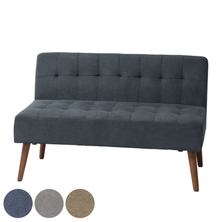 ソファミルド幅110cm2人掛け木製ファブリックダイニングソファー