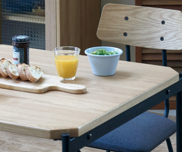 ダイニングテーブルグラム幅75cm木製天然木突板コンパクトスチール脚ダイニングテーブルつくえ