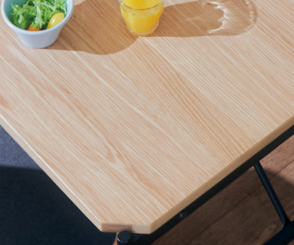 ダイニングテーブルグラム幅135cm木製天然木突板コンパクトスチール脚ダイニングテーブルつくえ