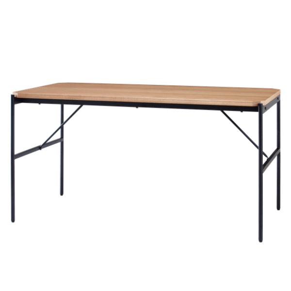 ダイニングテーブルグラム幅135cm木製天然木突板コンパクトスチール脚ダイニングテーブルつくえ