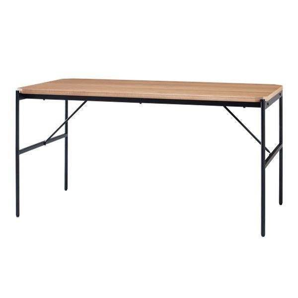 ダイニングテーブルグラム幅135cm木製天然木突板コンパクトスチール脚ダイニングテーブルつくえ