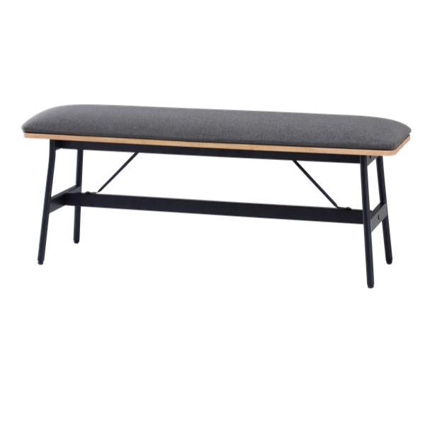 ダイニングベンチグラム幅110cmダイニングベンチ椅子カバー付きクッションスチール脚