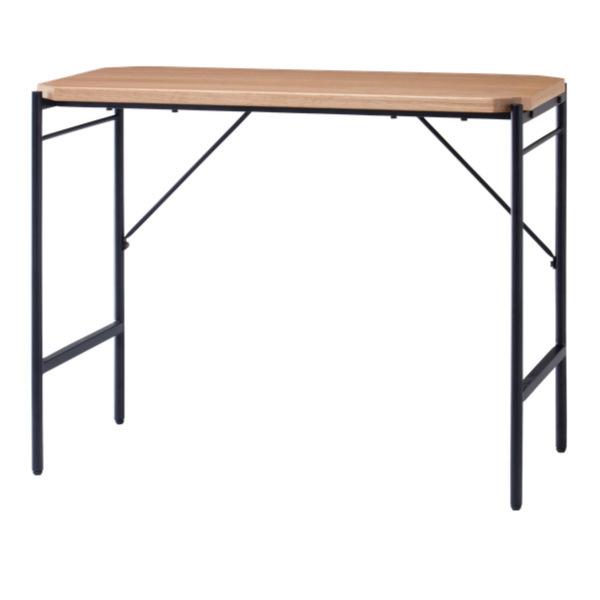 デスク幅90cmグラム木製天然木突板スチール脚ワークデスクヴィンテージ調机つくえ