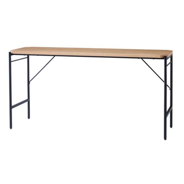 デスク幅140cmグラム木製天然木突板スチール脚ワークデスクヴィンテージ調ダイニングテーブル机