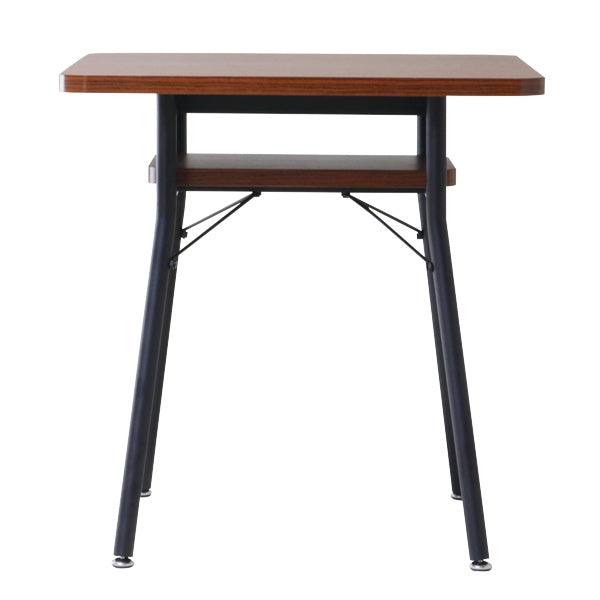 ダイニングテーブル幅65cmミルドダイニングテーブル木目調スチール脚棚ラック収納