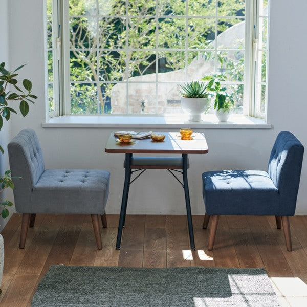 ダイニングテーブル幅65cmミルドダイニングテーブル木目調スチール脚棚ラック収納