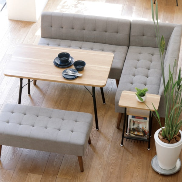 サイドテーブル高さ56cmミルドソファサイドベッドサイドテーブル木目調スチール脚棚ラック収納