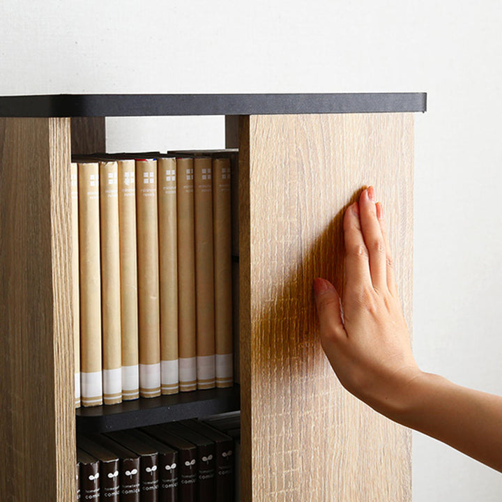 回転式コミックラック6段ブックシェルフ高さ137cm