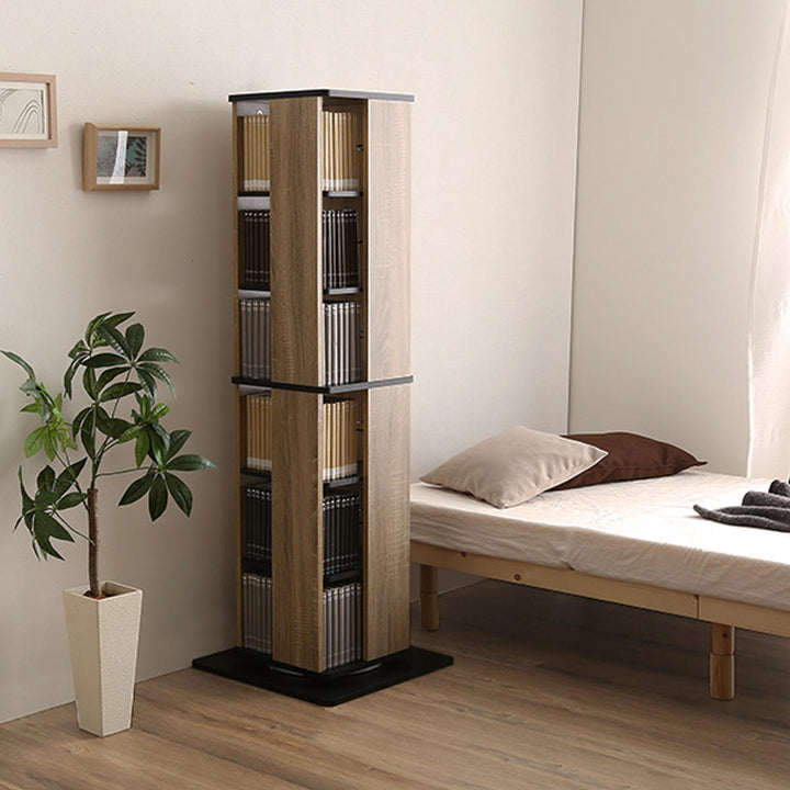 回転式コミックラック6段ブックシェルフ高さ137cm