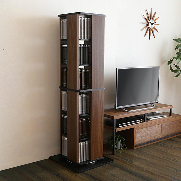 回転式コミックラック6段ブックシェルフ高さ137cm