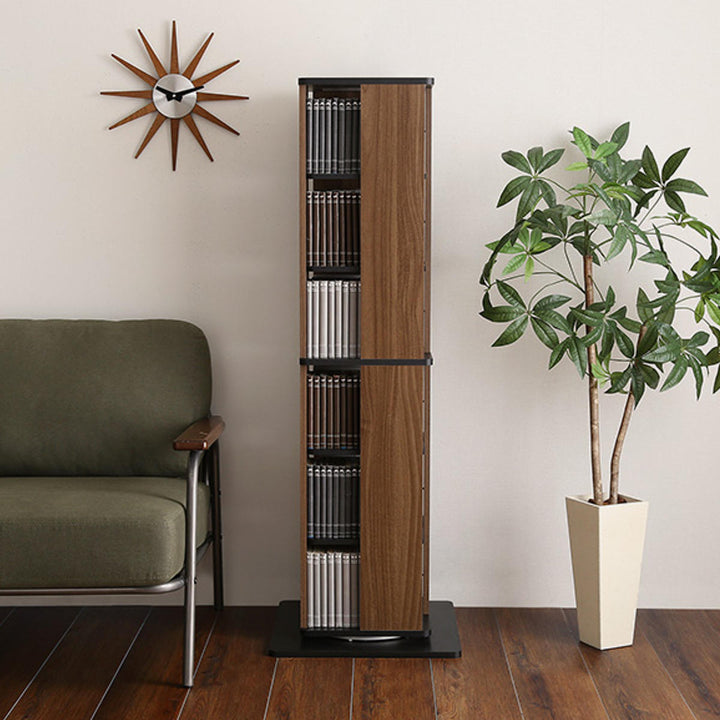 回転式コミックラック6段ブックシェルフ高さ137cm