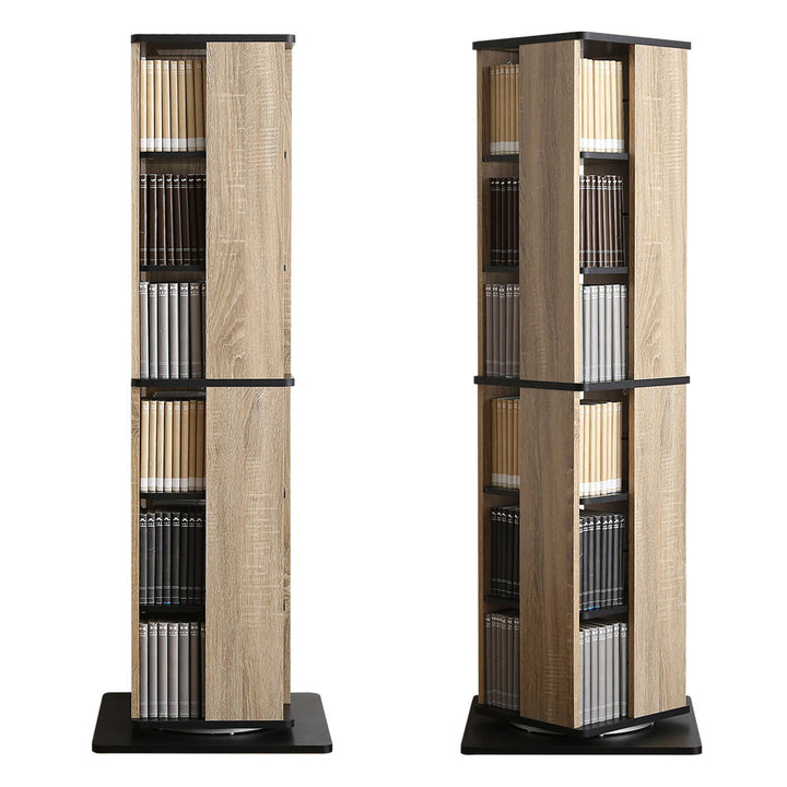 回転式コミックラック6段ブックシェルフ高さ137cm