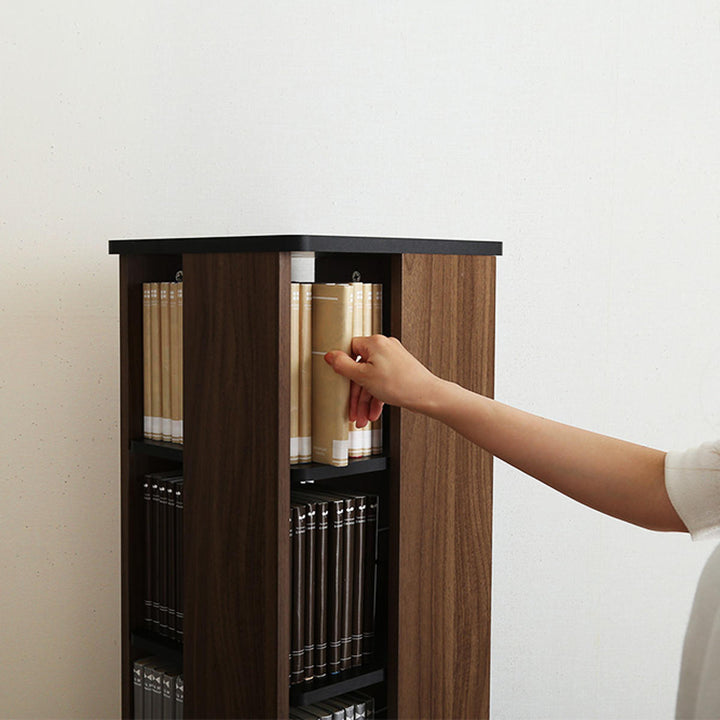 回転式コミックラック6段ブックシェルフ高さ137cm