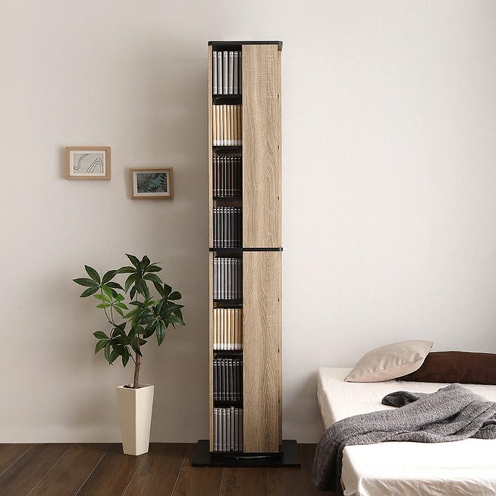 回転式コミックラック8段ブックシェルフ高さ181cm